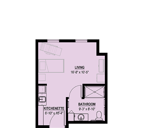 Floor Plan TCU Suite 4 358 sq ft