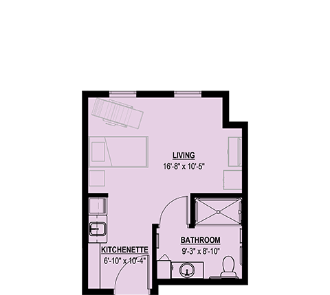 Floor Plan TCU Suite 4 358 sq ft