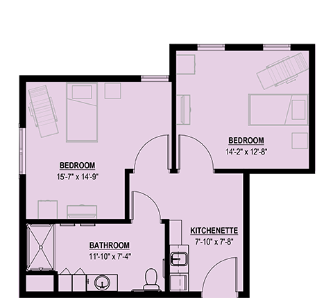 Floor Plan TCU Suite 7 692 sq ft