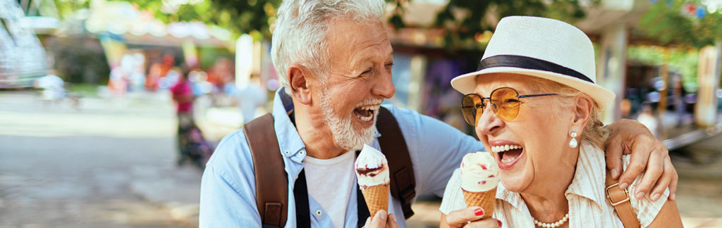 residents eating ice cream