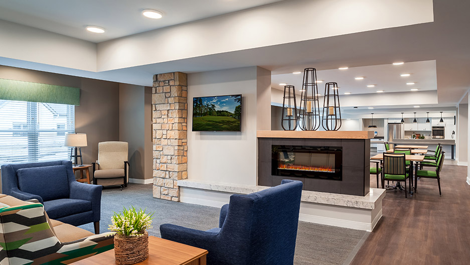 fireside living room