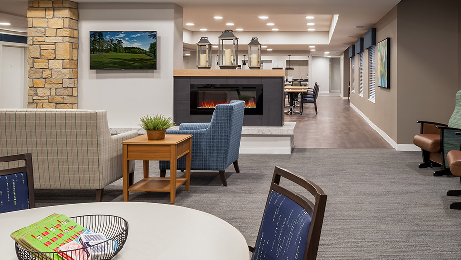 lounge and game room